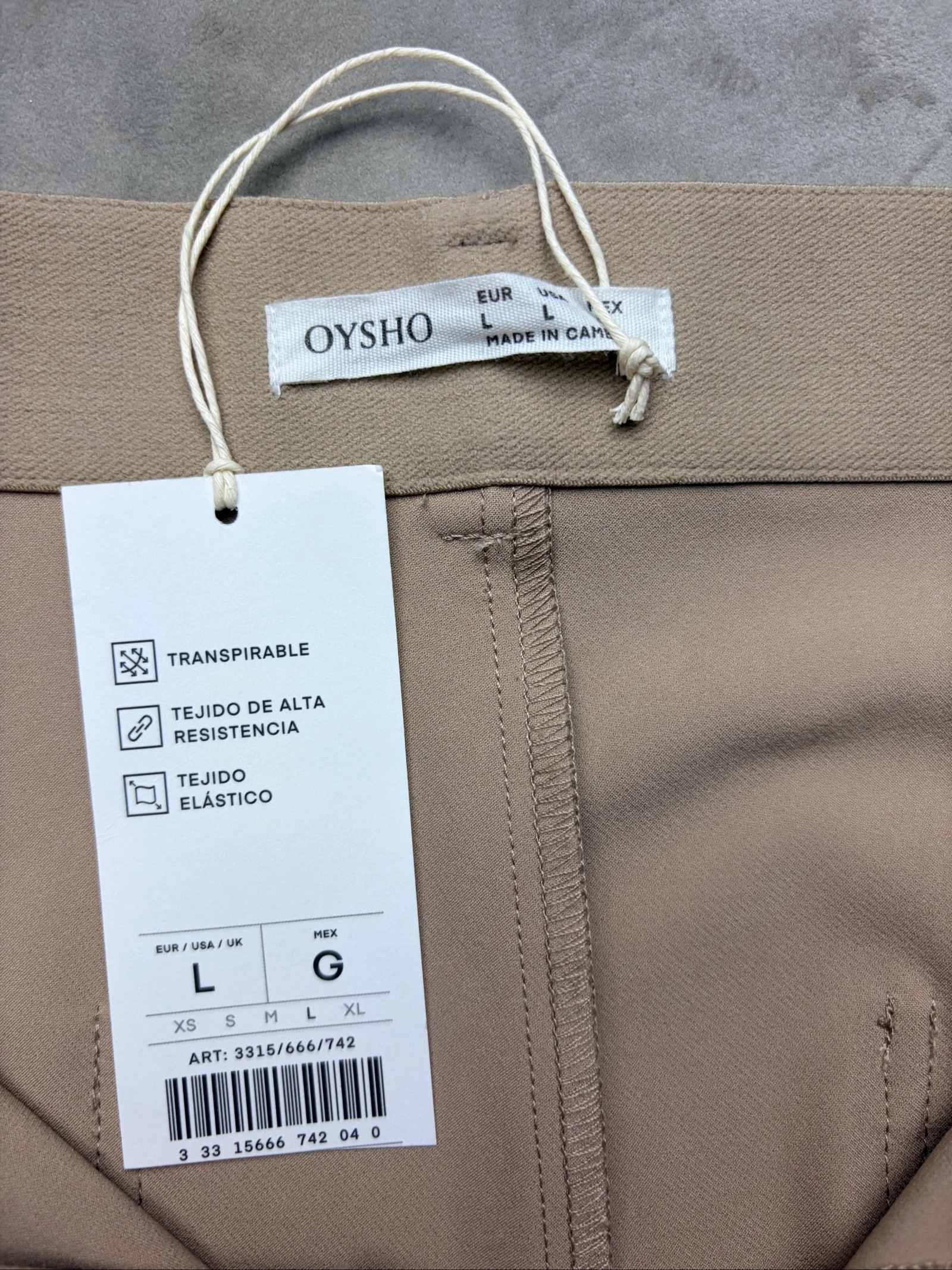 Calça de fato OYSHO bege/taupe – Novo com etiqueta – Tamanho L – photo 5